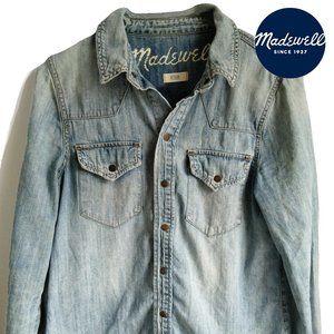 MADEWELL Denim Button Down Blouse Desert Willow